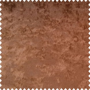 Chocolate brown color complete solid surface velvet finished material soft look polyester sofa fabric